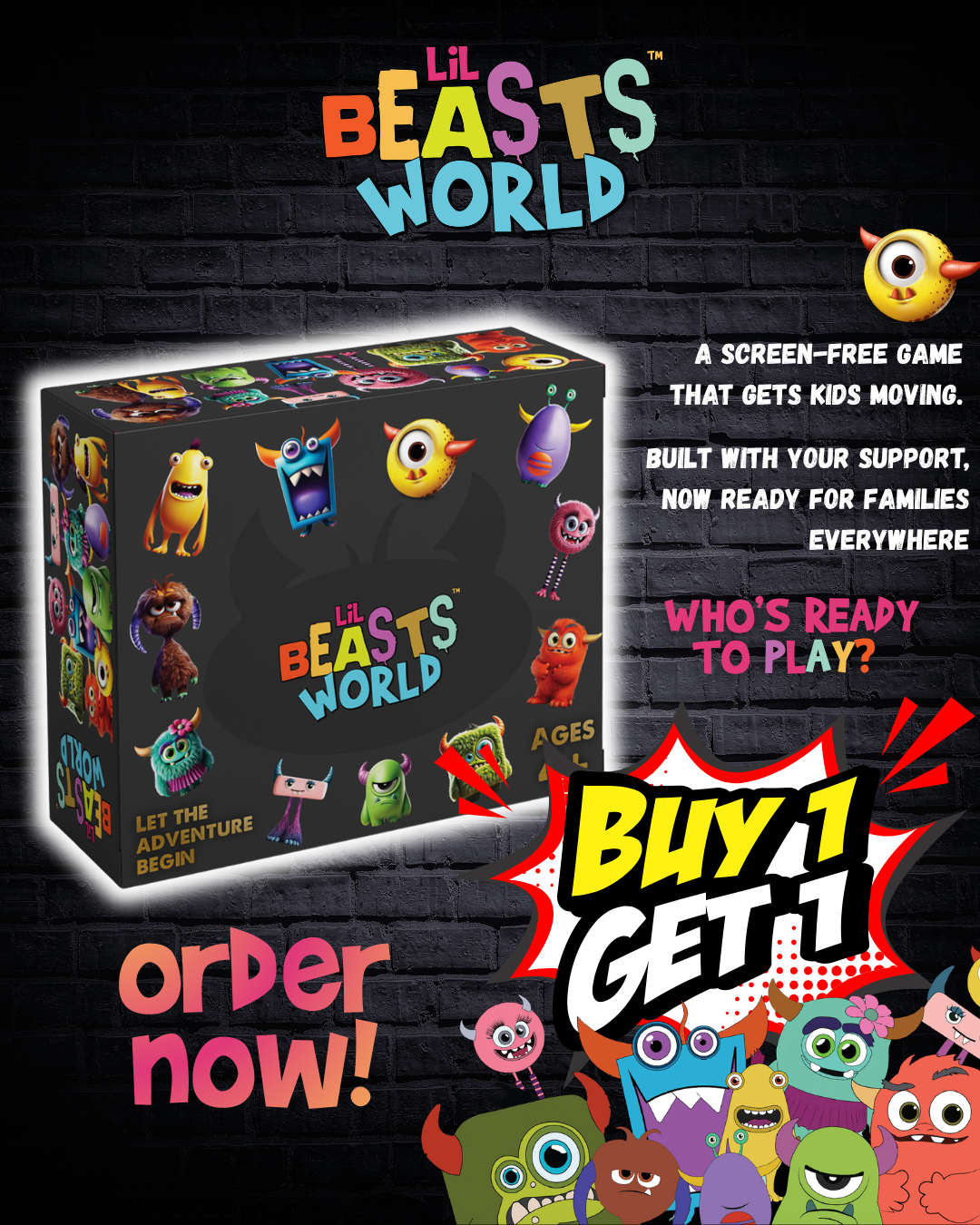 Lil Beasts World – A Screen-Free Movement Board Game for Kids