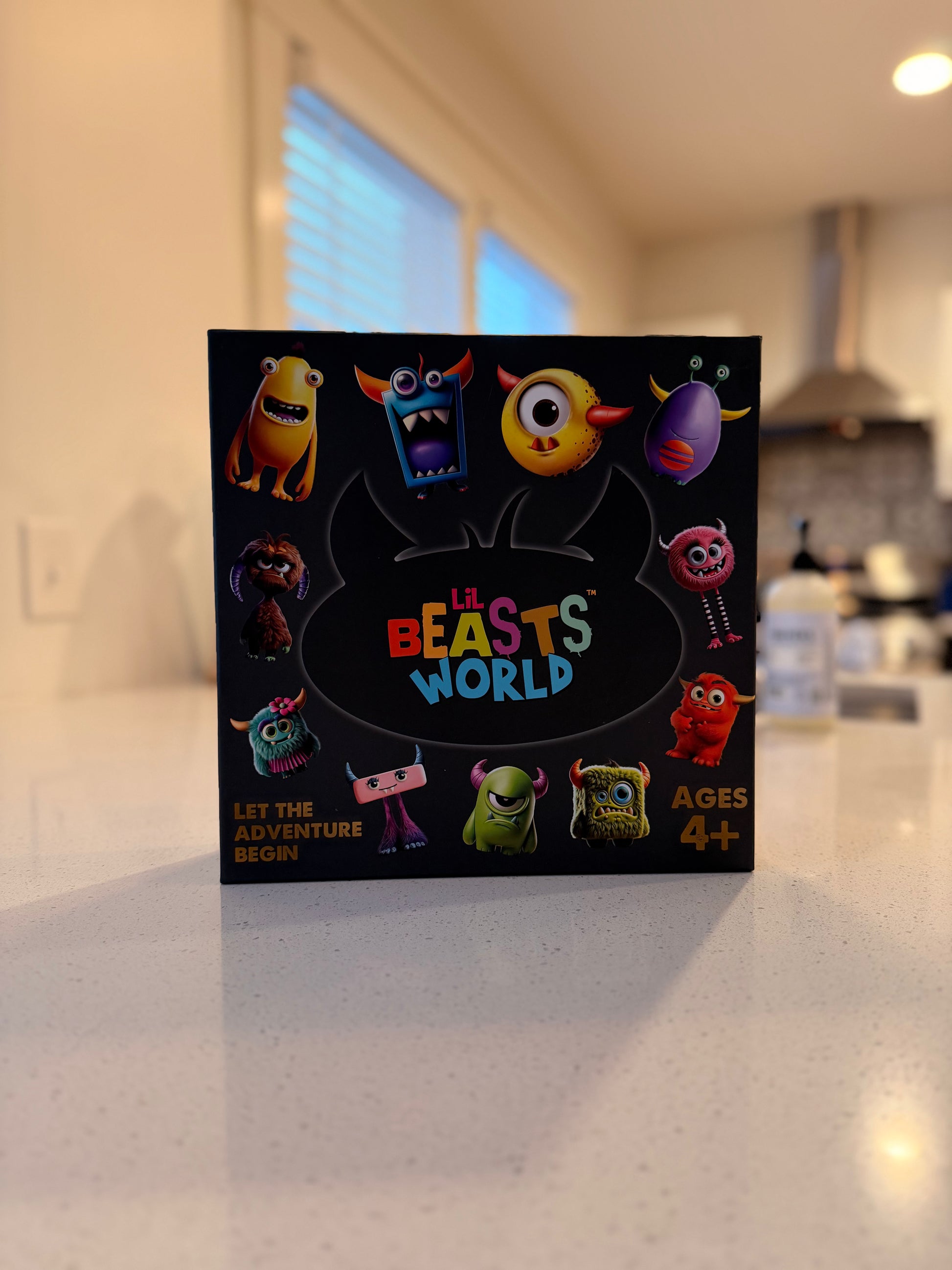 Movement board game setup with box, cards, and instruction stand