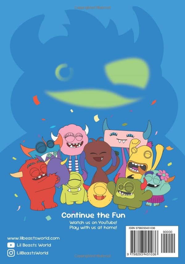 Back cover of Lil Beasts World comic adventure for kids